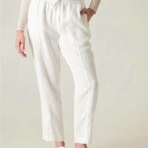 Athleta Retreat High Rise Linen Ankle Pant